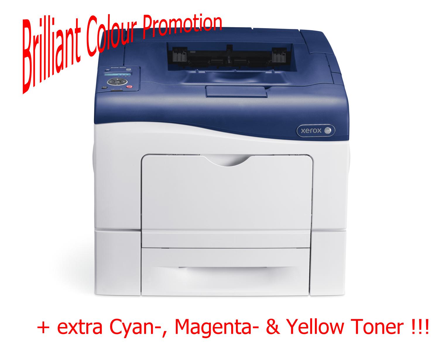 XEROX Phaser 6600N + extra CMY Tonersatz
